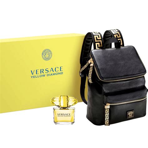 two piece versace set|Versace backpack gift set.